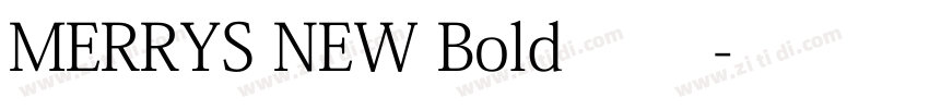 MERRYS NEW Bold 常规字体转换